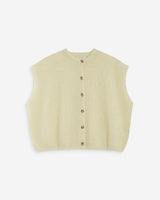 Cárdigan sin mangas cuello redondo vanille Addison