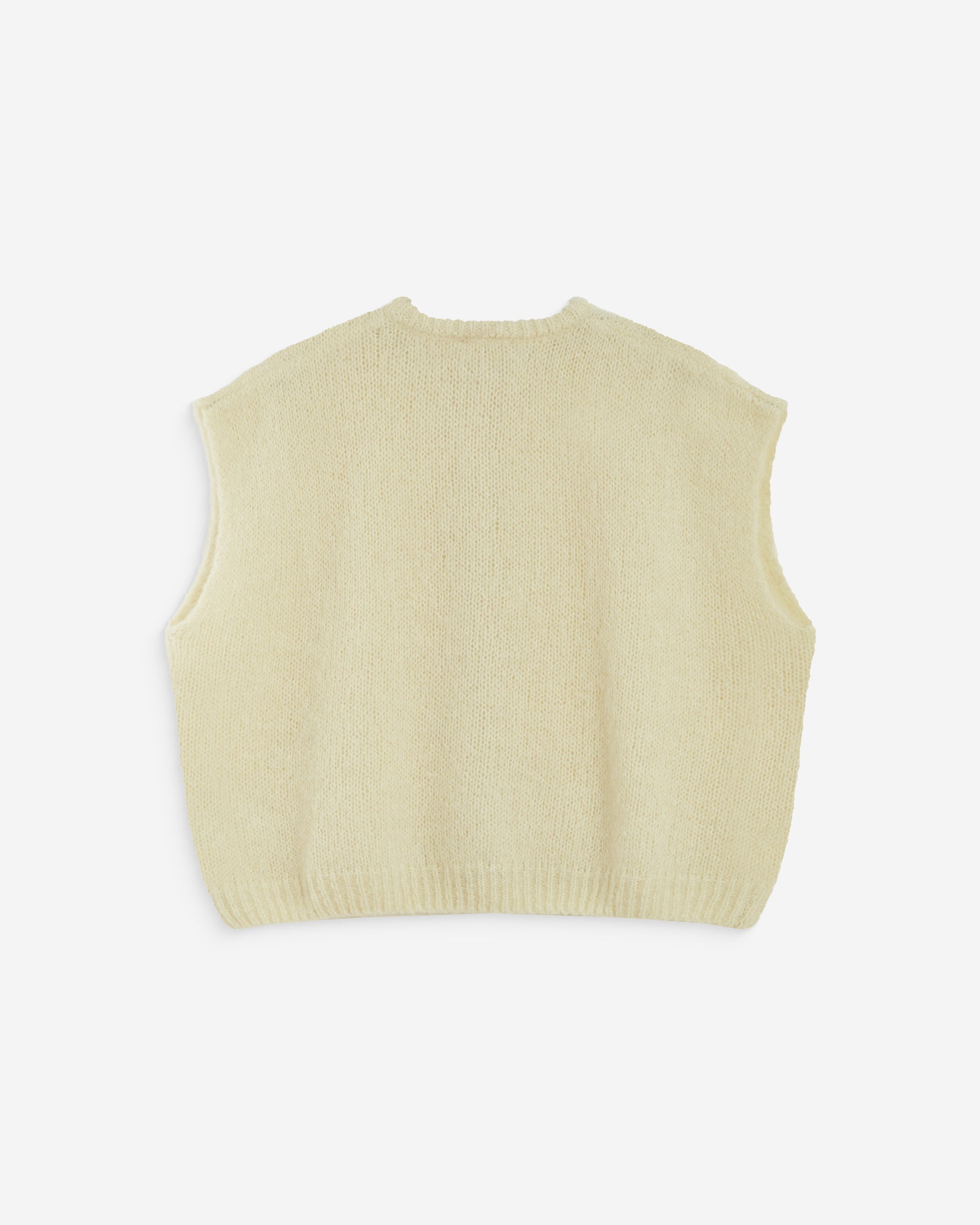 Cárdigan sin mangas cuello redondo vanille Addison