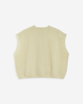 Cárdigan sin mangas cuello redondo vanille Addison