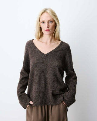 Jersey de punto lurex chocolat Salvador