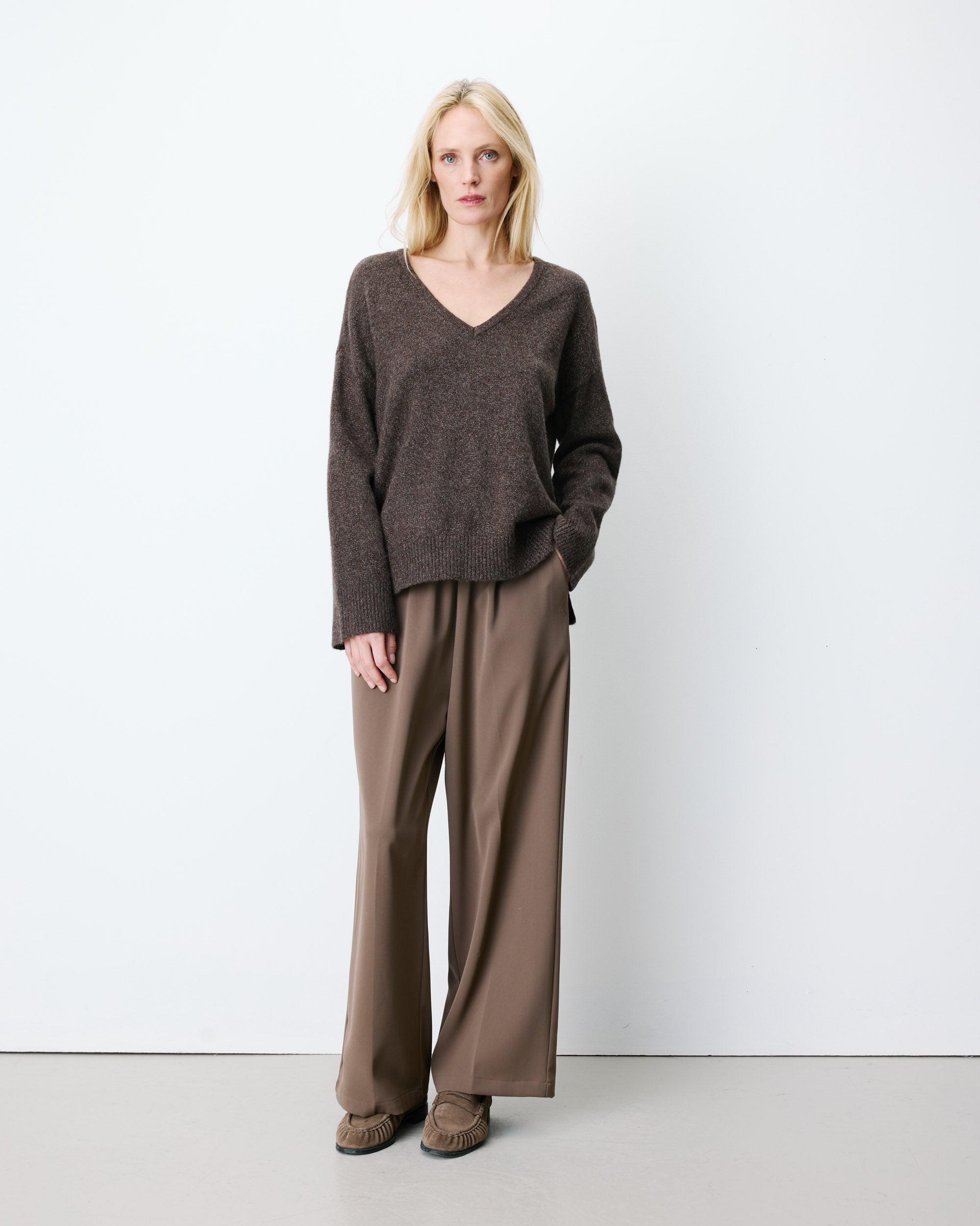 Jersey de punto lurex chocolat Salvador