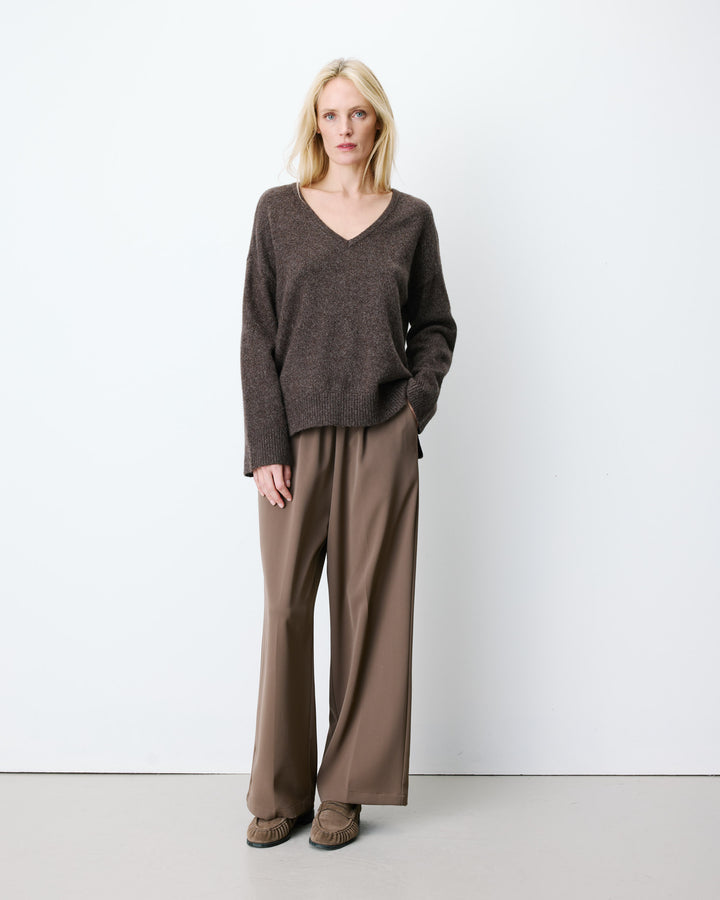 Jersey de punto lurex chocolat Salvador