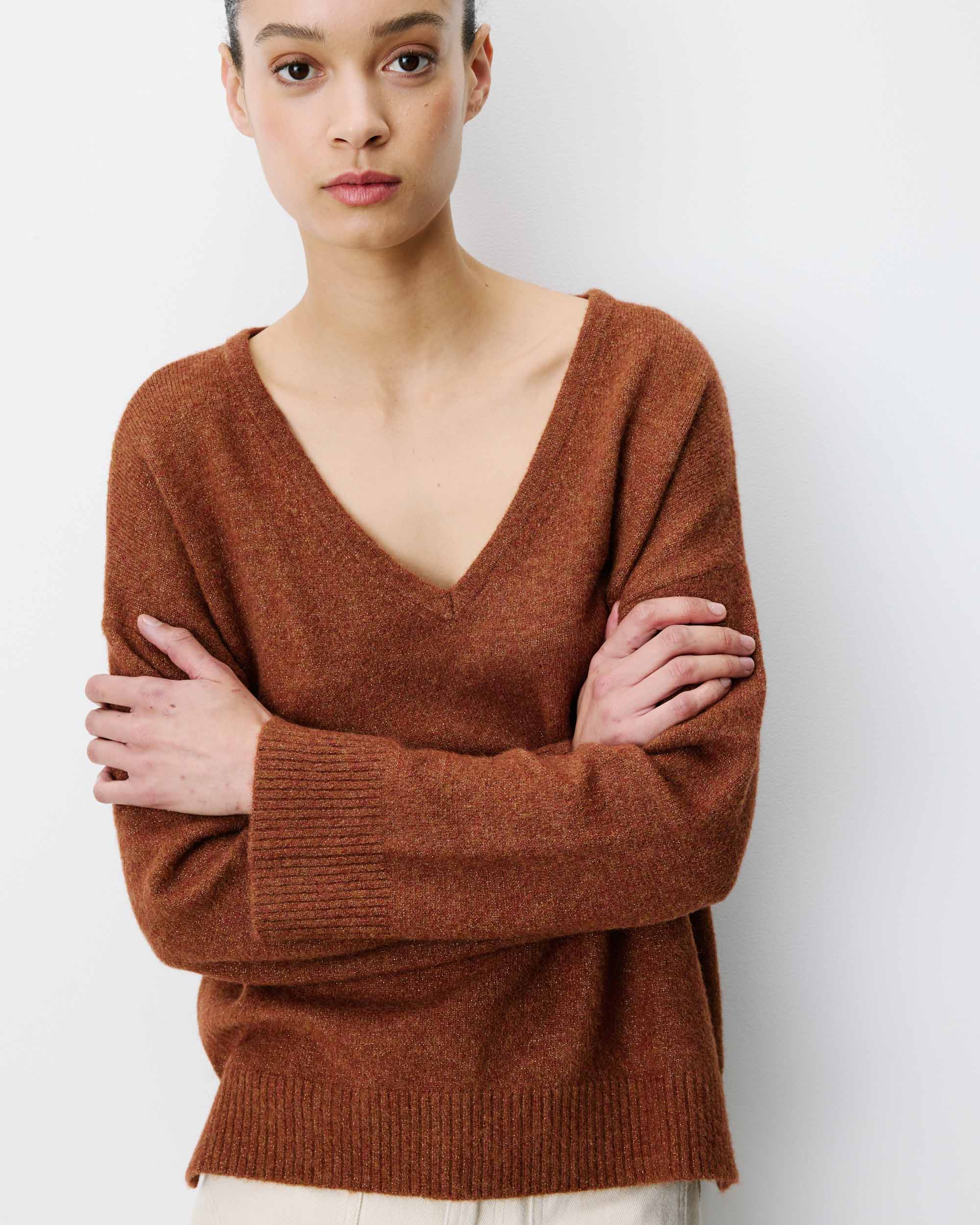 Jersey de punto lurex coffee Salvador