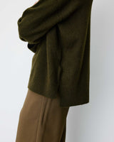 V-neck knit sweater kaki Salvador