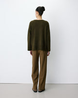 V-neck knit sweater kaki Salvador