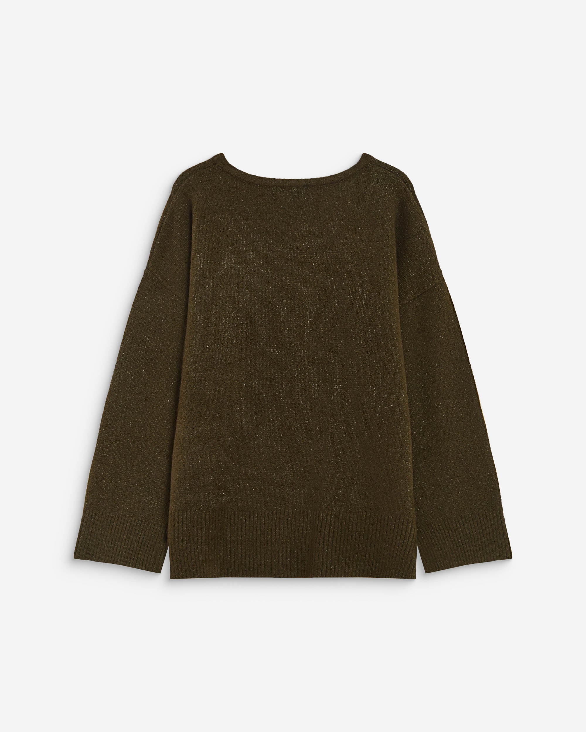 V-neck knit sweater kaki Salvador