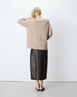V-neck knit sweater sable Salvador