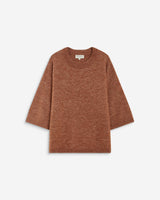 3/4-sleeve crew-neck sweater coffee Asher