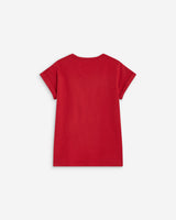 Camiseta de algodón con texto rouge Atlas