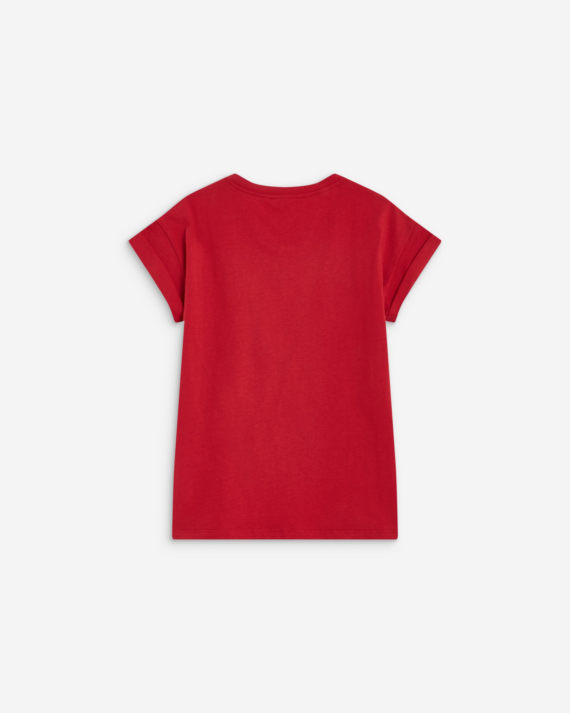 Camiseta de algodón con texto rouge Atlas