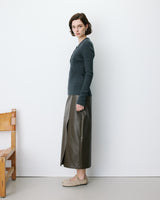 Knit polo-neck sweater anthracite Angelo