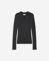 Knit polo-neck sweater anthracite Angelo