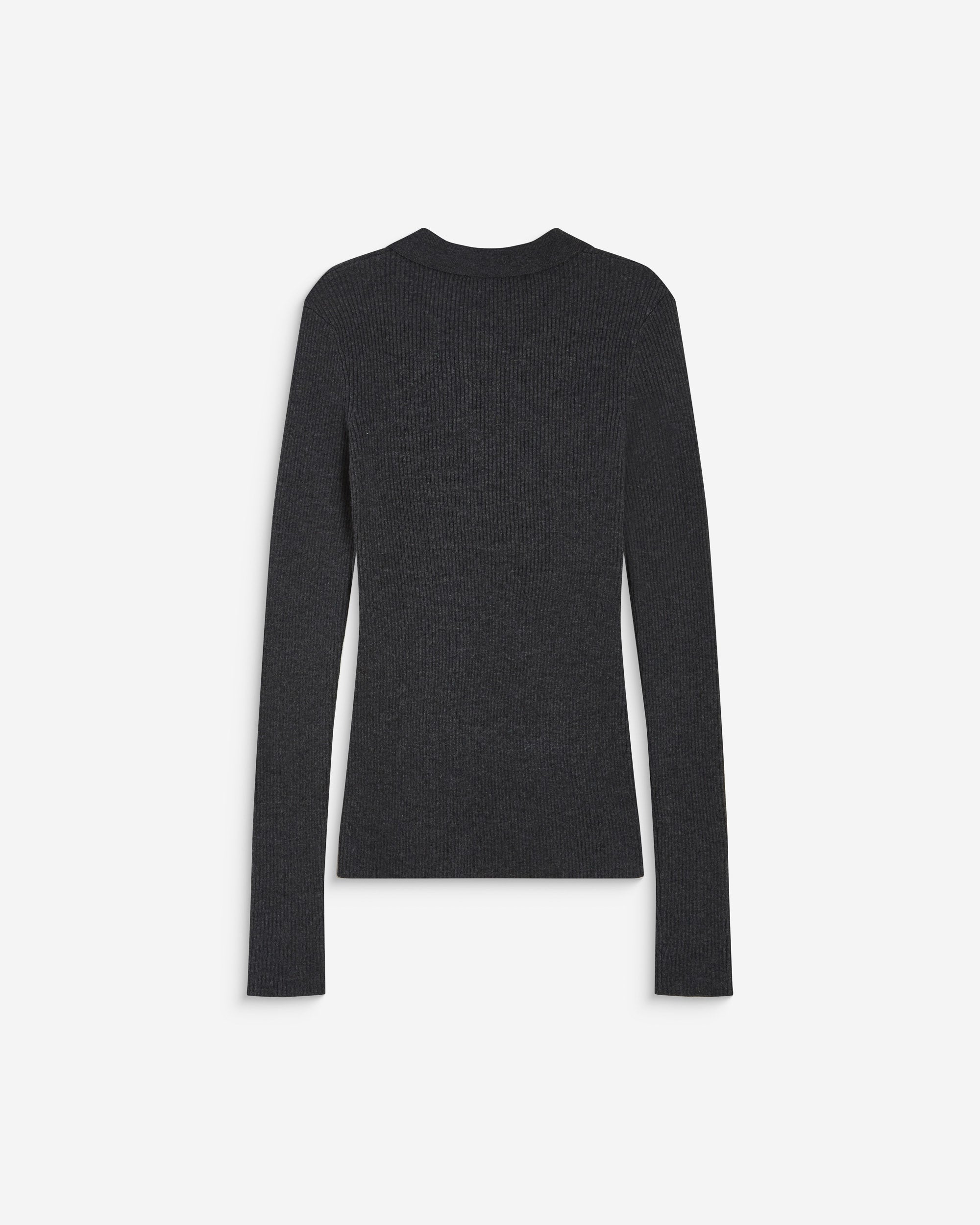 Knit polo-neck sweater anthracite Angelo