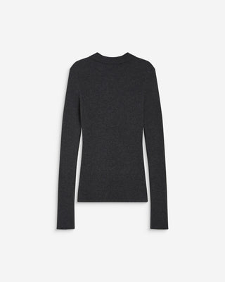 Knit polo-neck sweater anthracite Angelo