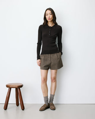 Jersey de punto cuello polo chocolat Angelo