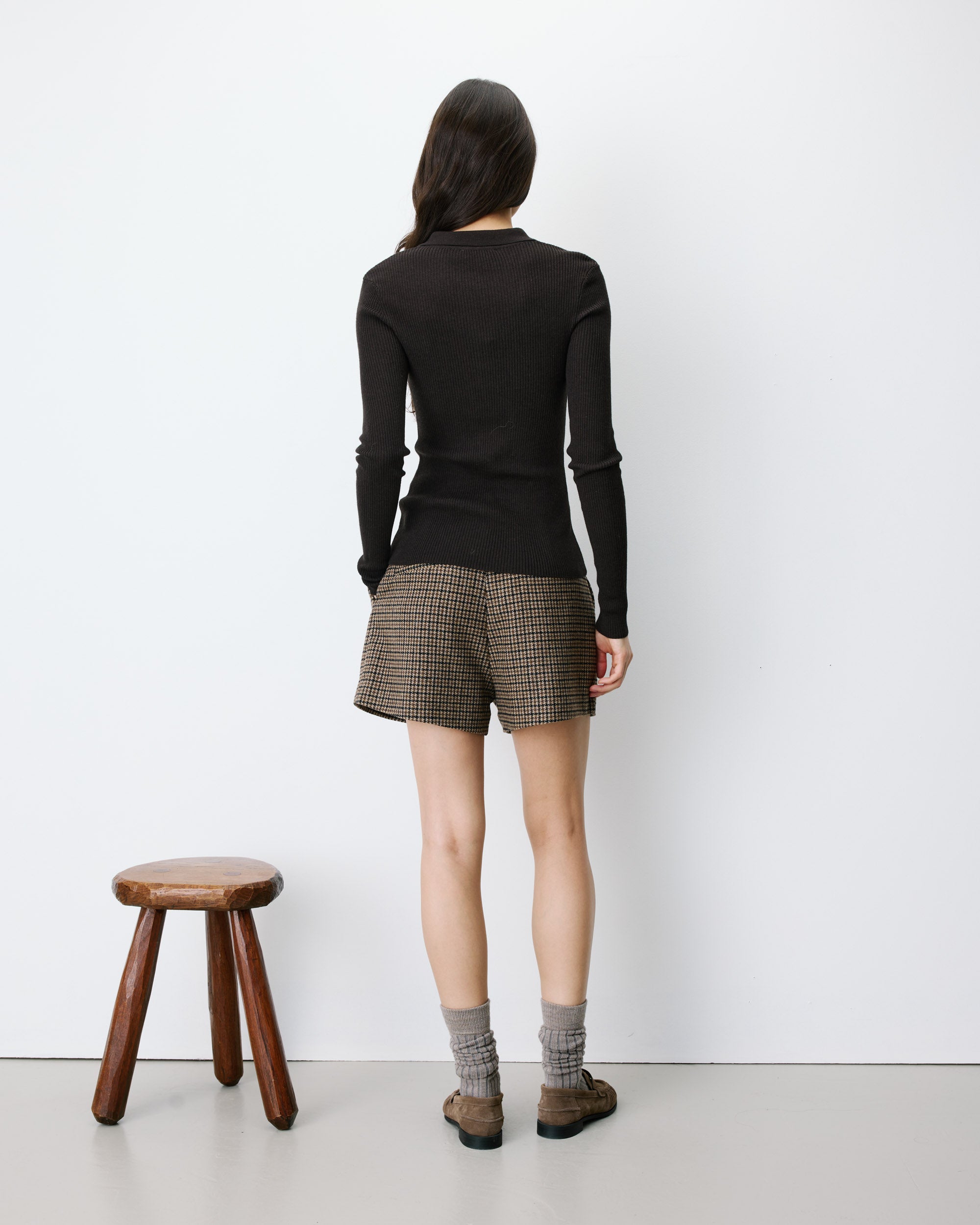 Jersey de punto cuello polo chocolat Angelo