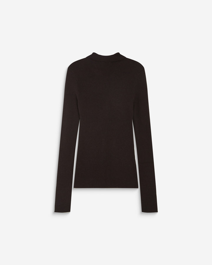 Jersey de punto cuello polo chocolat Angelo
