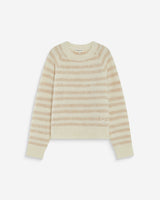 Pull à rayures en alpaga et laine mélangée beige Aimond