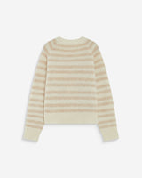 Pull à rayures en alpaga et laine mélangée beige Aimond