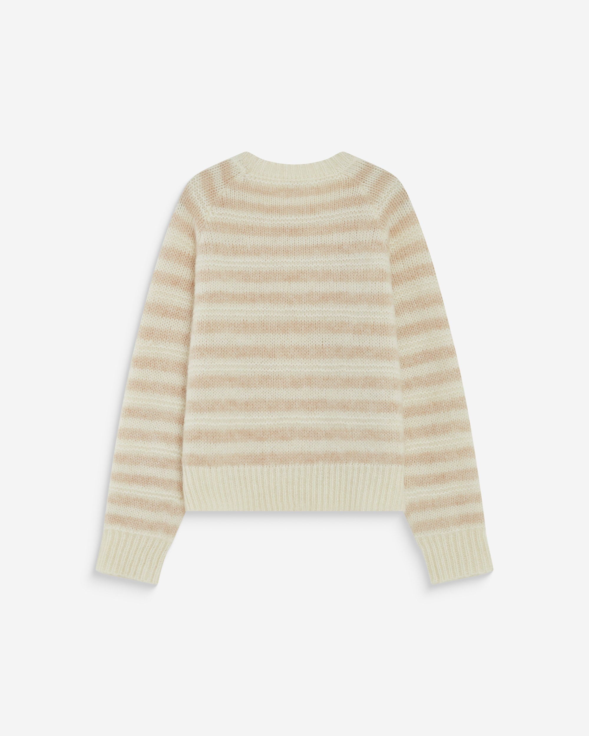 Pull à rayures en alpaga et laine mélangée beige Aimond