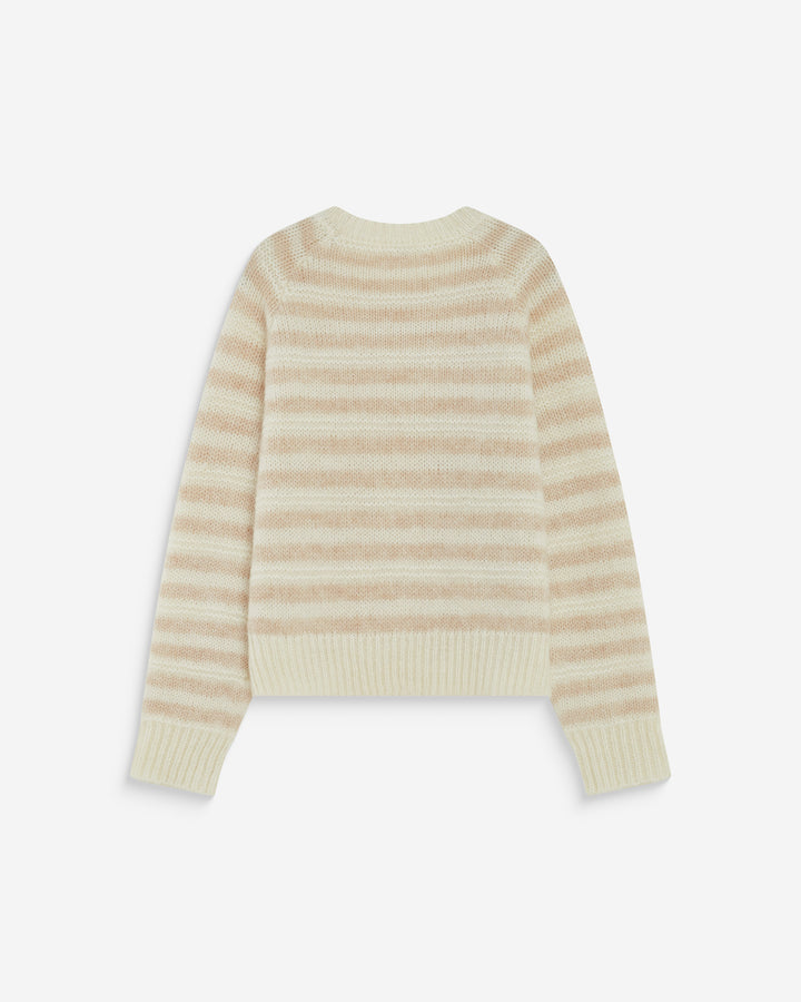 Pull à rayures en alpaga et laine mélangée beige Aimond