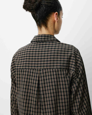 Boxy cropped shirt noir Azelle