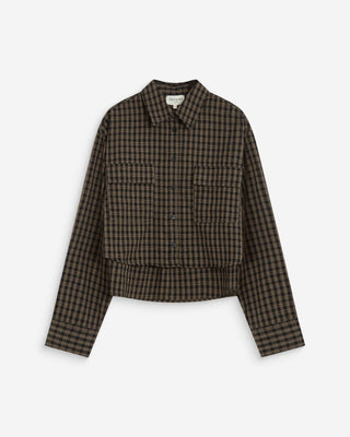 Boxy cropped shirt noir Azelle