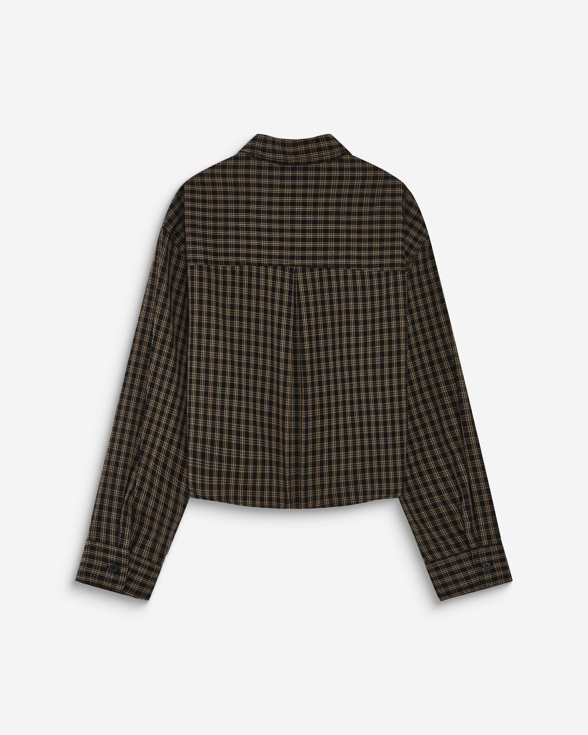 Boxy cropped shirt noir Azelle