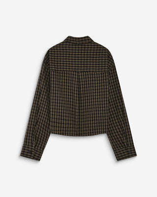 Boxy cropped shirt noir Azelle