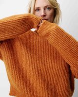 Jersey en mezcla de alpaca y lana camel Agostino