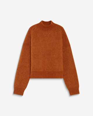 Jersey en mezcla de alpaca y lana camel Agostino