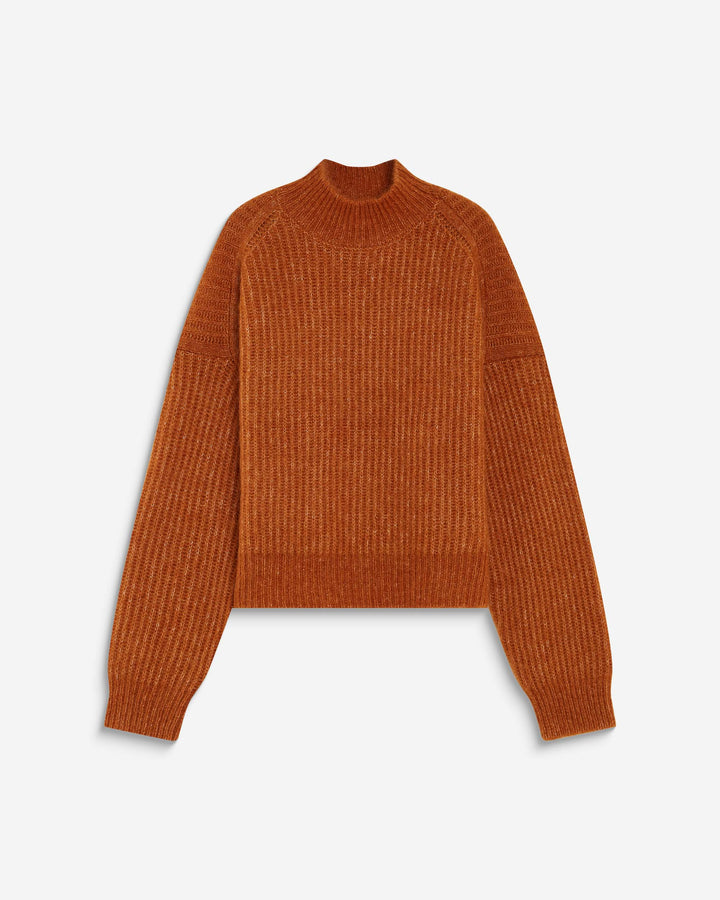 Jersey en mezcla de alpaca y lana camel Agostino