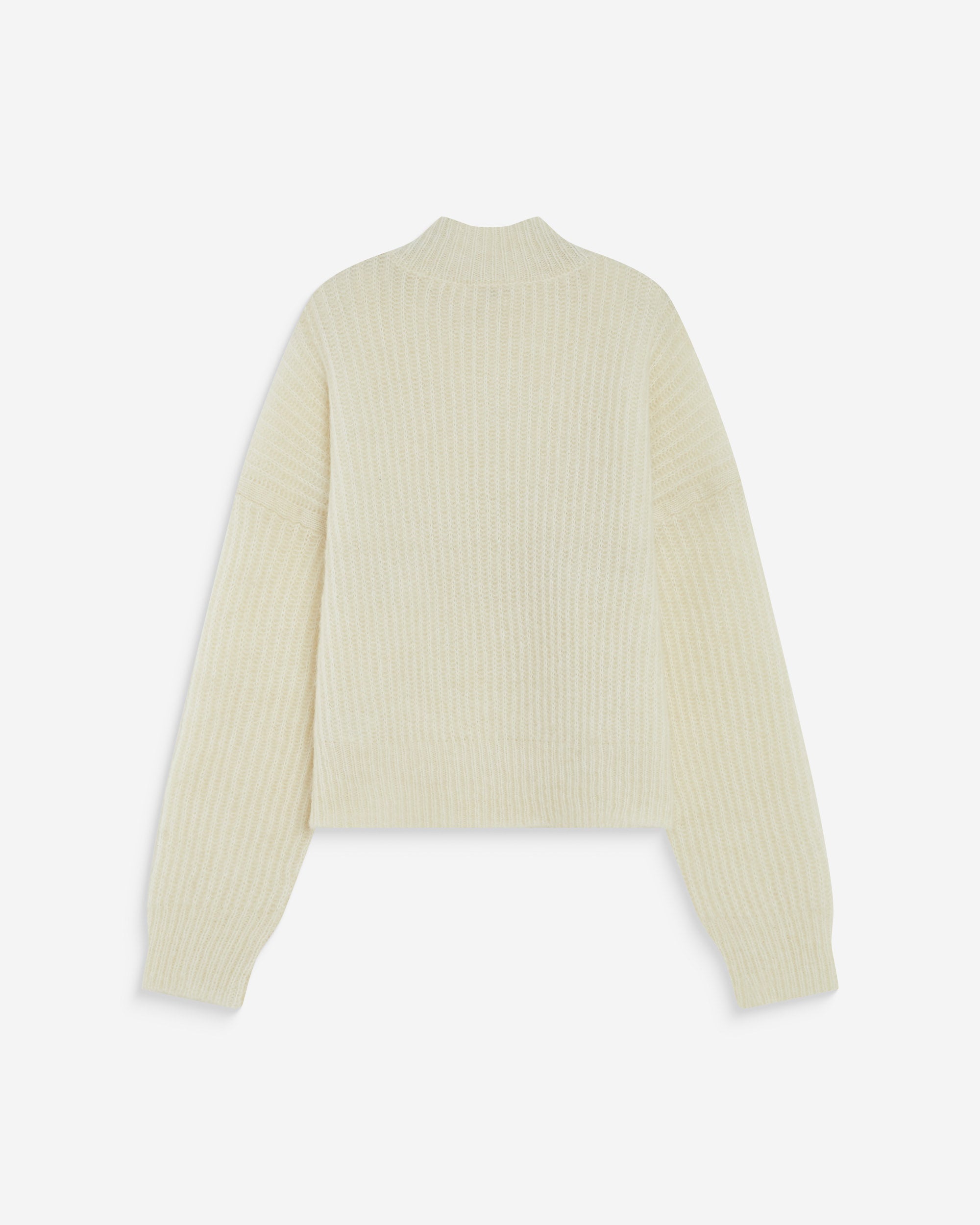 Pull ample en alpaga et laine mélangée ivoire Agostino