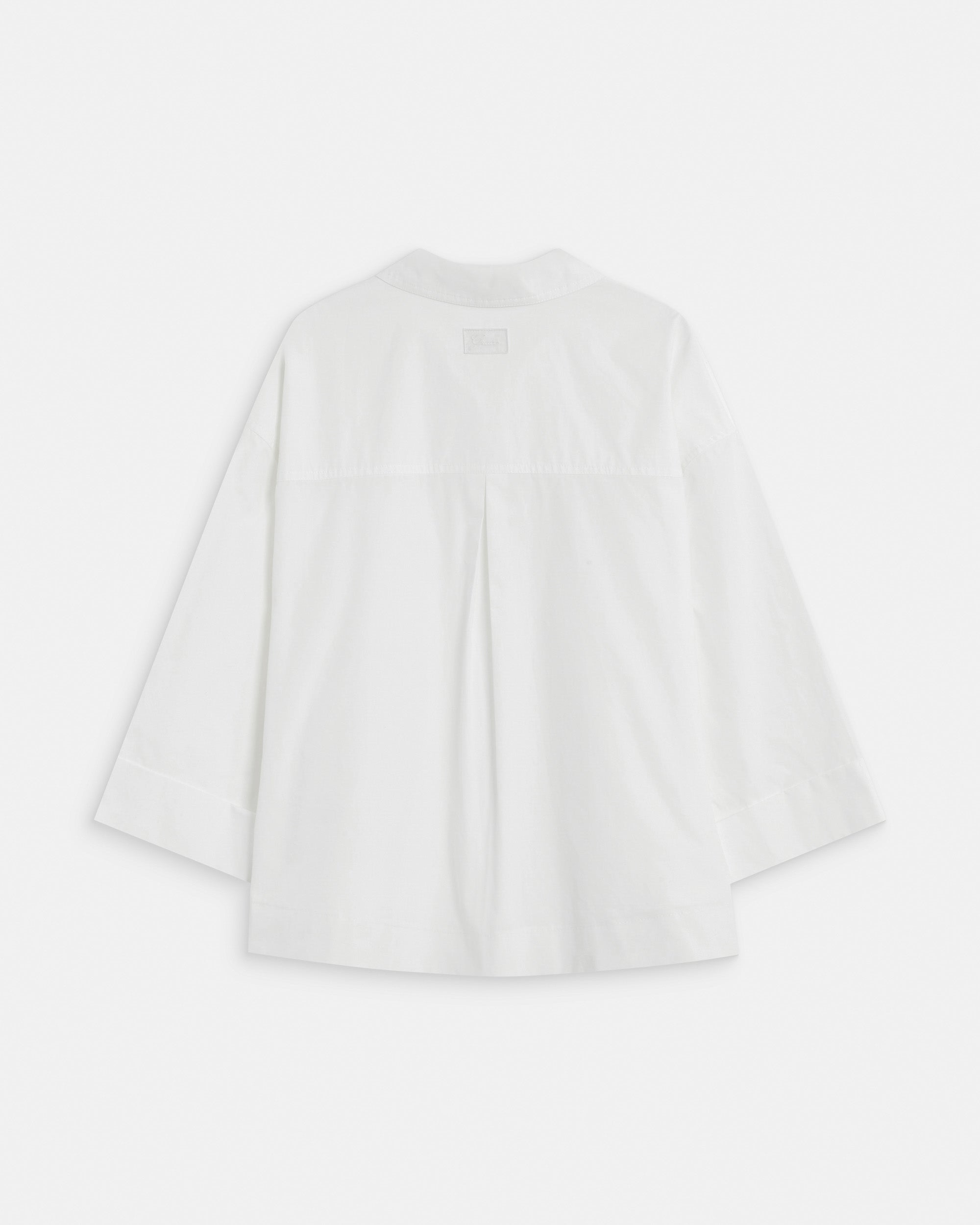 Blouse oversize manches larges en coton ivoire Ambre