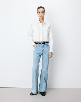 Camisa corta ivoire Azelle