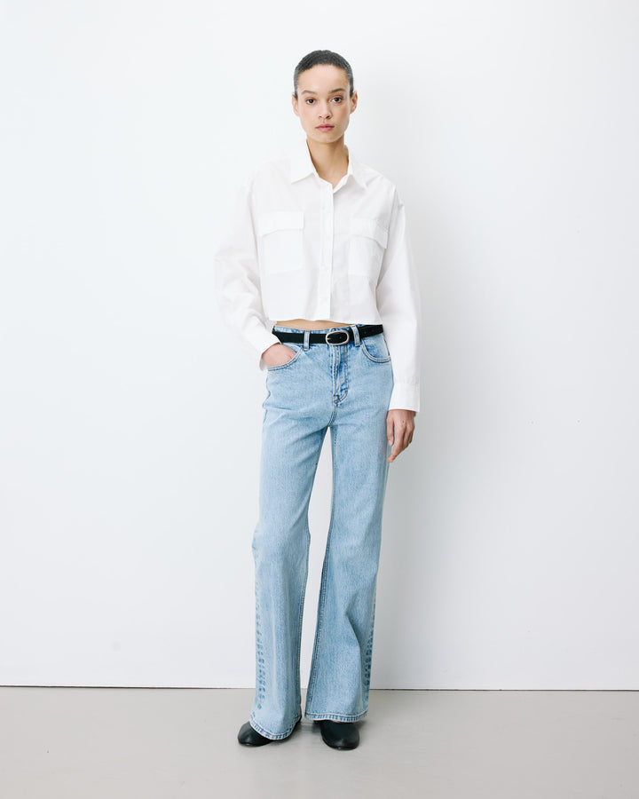 Camisa corta ivoire Azelle