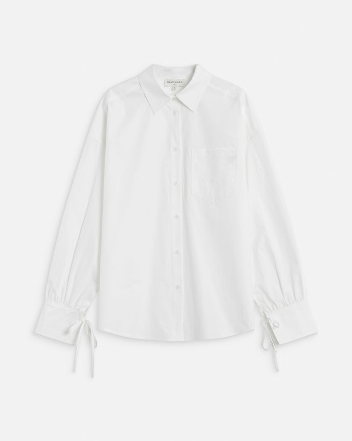 Camisa oversize de algodón ivoire Armelle