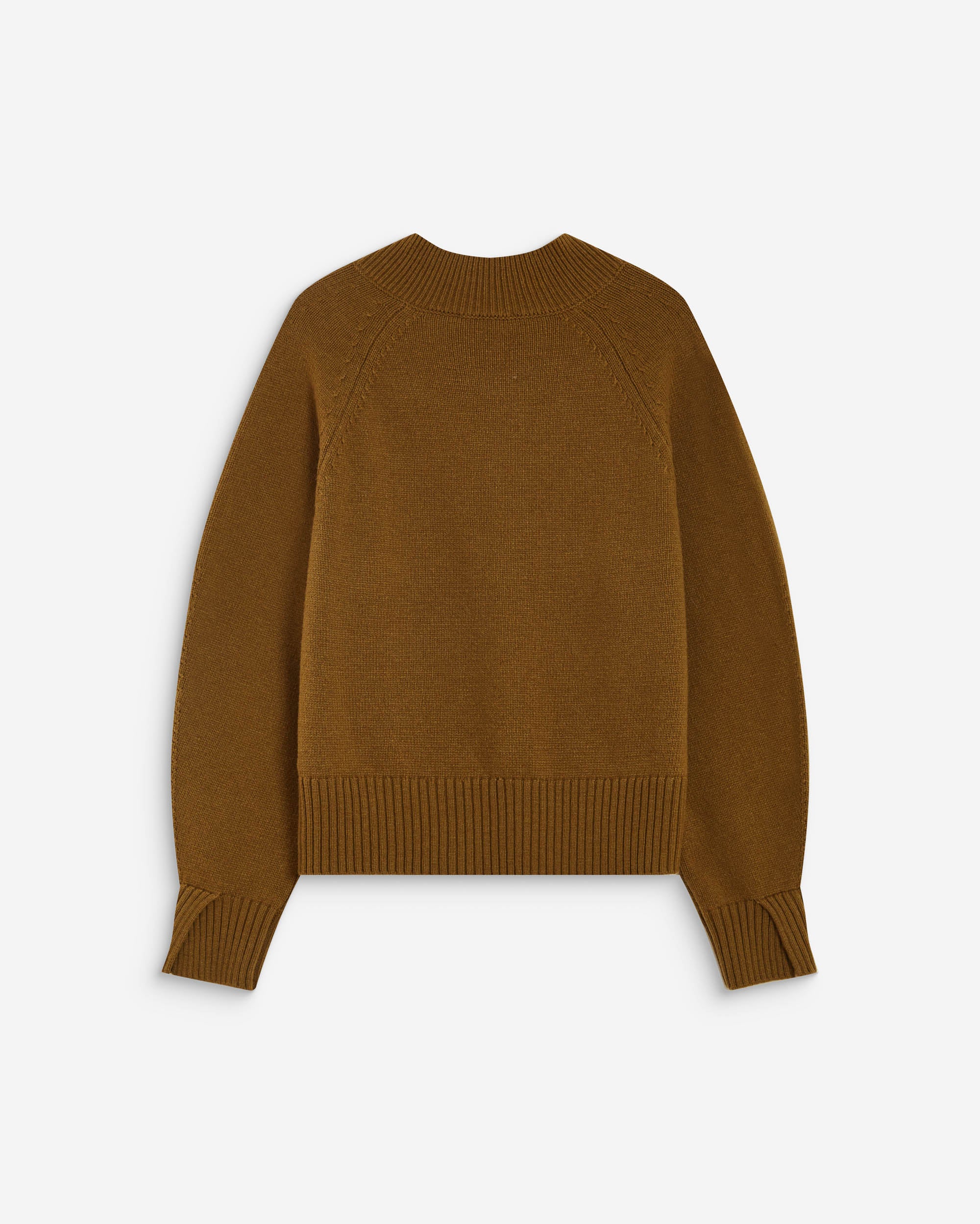 Pull droit col V en maille olive Alden