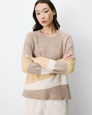 Jersey estampado cuello redondo mocha Arlo