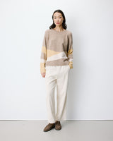 Jersey estampado cuello redondo mocha Arlo