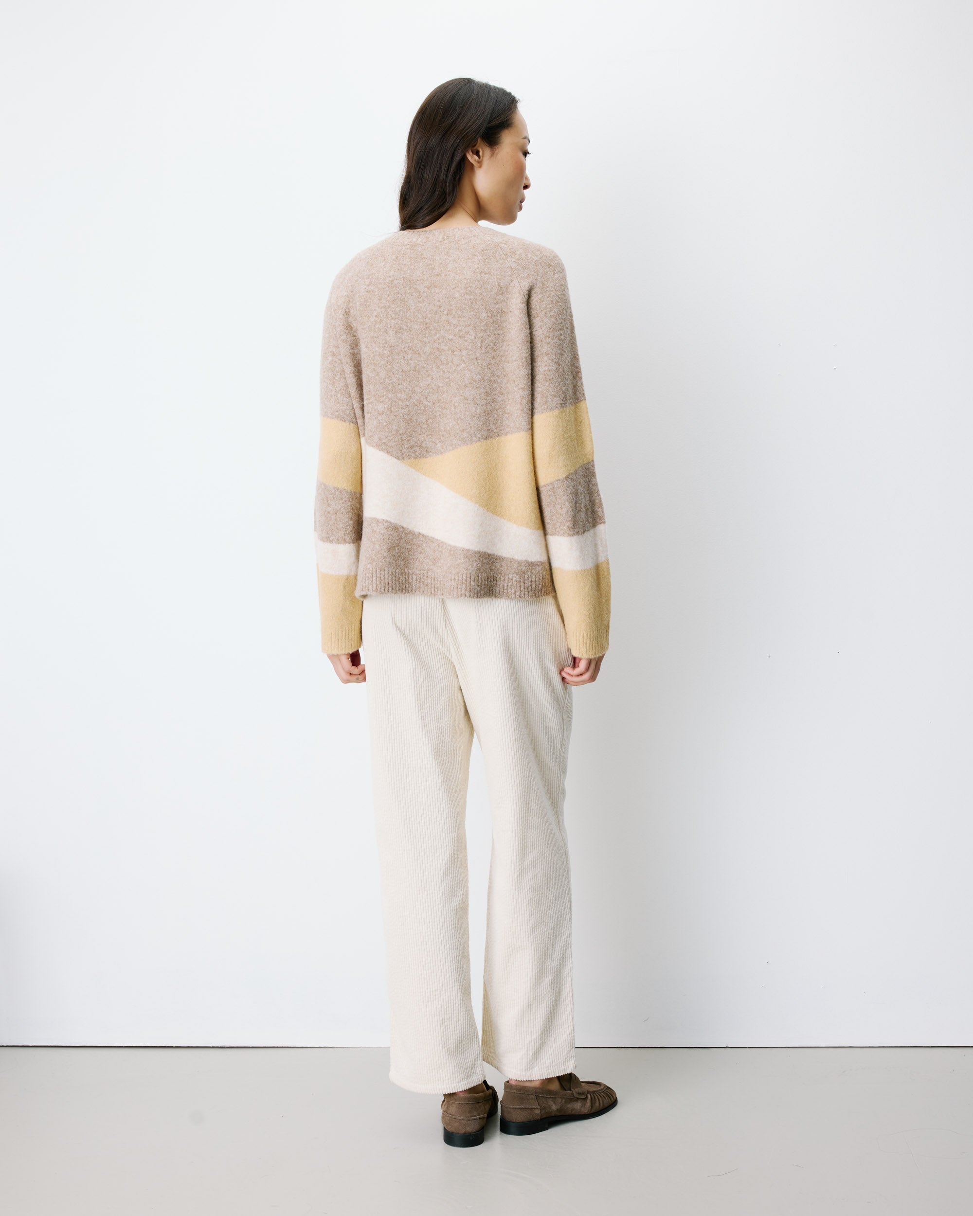 Jersey estampado cuello redondo mocha Arlo