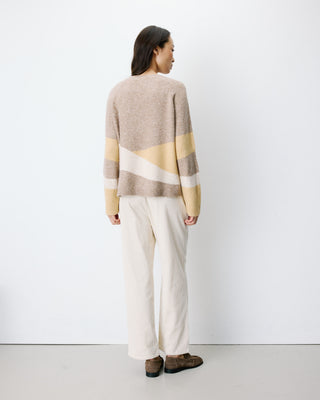 Jersey estampado cuello redondo mocha Arlo