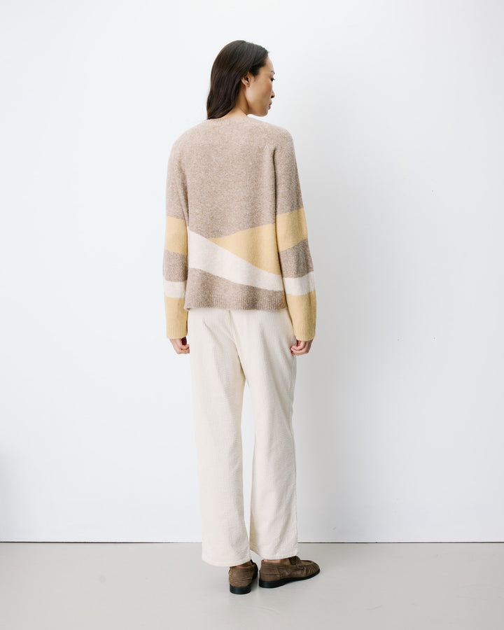 Jersey estampado cuello redondo mocha Arlo