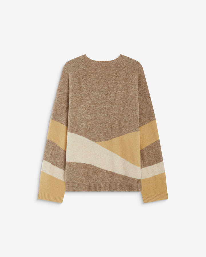Jersey estampado cuello redondo mocha Arlo