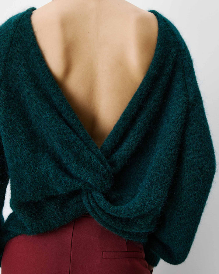 Backless knit sweater emeraude Anthemis