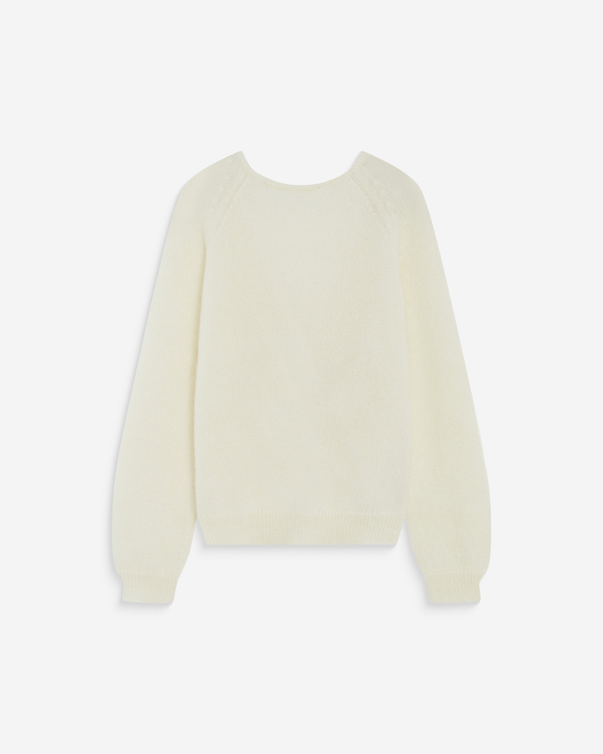Pull ample en maille dos nu croisé ivoire Anthemis