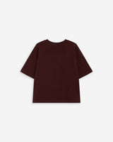 Cotton slogan T-shirt aubergine Anis