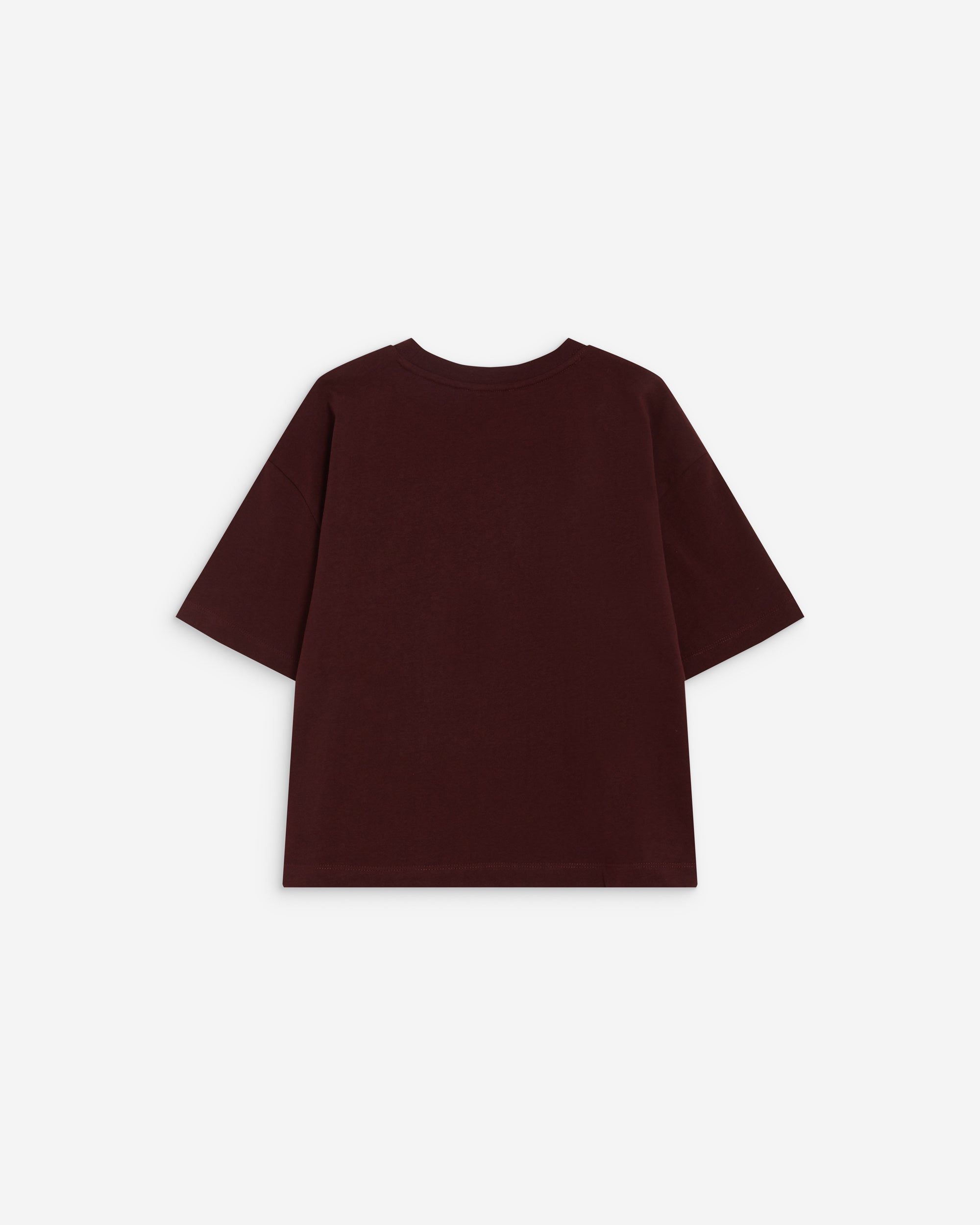 Cotton slogan T-shirt aubergine Anis