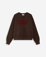 Relaxed slogan sweatshirt chocolat Amery