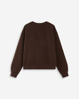 Relaxed slogan sweatshirt chocolat Amery